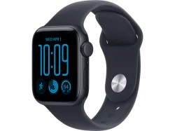 APPLE Watch SE 3 (GPS + Cellular) 40 mm Smartwatch Aluminium Gummi, 150 - 200 (M/L), Midnight/Navy Blue Sport Band