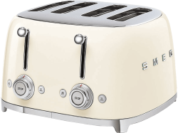 Smeg 4-Schlitz-Toaster Tsf03Creu Crème