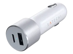 Satechi - Autoladegerät 72W USB-C + USB Silber, Grau, One Size