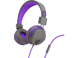 JLAB JBuddies Studio Kids On-Ear IEUHJKSTUDIORGRYPRP6 Wired, Grey/Purple