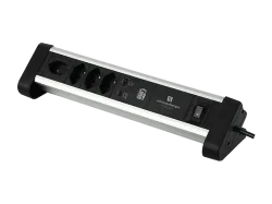 S-ELECTRO Tischsteckdosenleiste Alu 85.835.4AL USB C/A