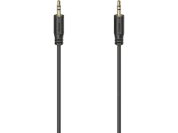 HAMA 200725 FLEXI-SLIM CABLE AUX3 M/M 0.75M - Klinkenkabel (Schwarz)