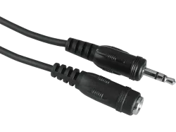 HAMA 205105 AUX3 M/F 5M - Klinkenkabel (Schwarz)