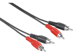 HAMA 205086 RCA 2XM/2XM 2.5M - Cinch-Kabel (Schwarz)