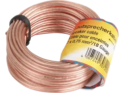 Hama - Lautsprecherkabel, 2x 0,75 mm², 10 m, Transparent, One Size