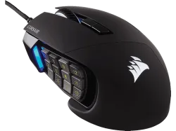 CORSAIR SCIMITAR RGB ELITE - Gaming Maus, Kabelgebunden, Optisch mit Leuchtdioden, 18000 dpi, Schwarz