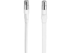 HAMA 205227 CABLE COAX F/F F/WINDOWS 20CM - Antennenkabel (Weiss/Silber)