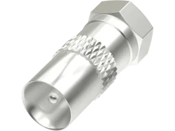 HAMA 205221 ADAPTER F/COAX M/M - SAT-Adapter (Silber)