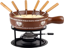 NOUVEL 403807 Hirsch-Herz - Käsefondue Set (Braun)