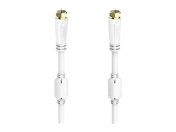HAMA 00205251 - SAT-Anschlusskabel (Weiss/Gold)