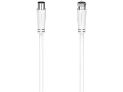 HAMA 205062 CABLE SAT F/COAX M/F 90DB 3M - SAT-Anschlusskabel (Weiss/Silber)