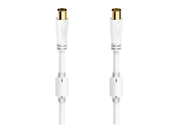 HAMA 00205249 - Antennen-Kabel (Weiss/Gold)