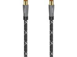 HAMA 00205071 - Antennen-Kabel (Schwarz/Grau/Gold)