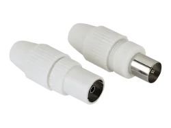 HAMA 00205212 - Koax-Set (Weiss/Silber)