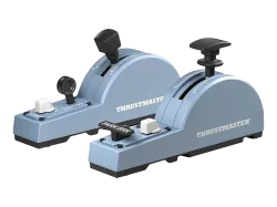 THRUSTMASTER - TCA Quadrant Add-On Airbus Edition Flugsimulator-Brems- und Landeklappen, Blau