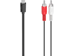 HAMA 00200730 - USB-C/RCA-Kabel (Schwarz)