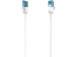 Hama -  Kabelnetzwerk CAT6a 10Gbit/s U/UTP flach 15m Weiß, 15 m