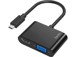 hama 00200313 Video-Adapter, 2in1, USB-C-Stecker - VGA & HDMI?-Buchse, Ultra-HD 4K