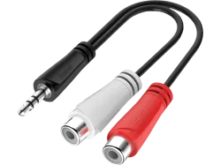 hama 00200350 Audio-Adapter, 3,5-mm-Klinke-Stecker - Cinch-Buchse, Stereo