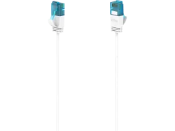 HAMA Flexi-Slim - Netzwerkkabel, 3 m, Cat-6, Weiss/Blau