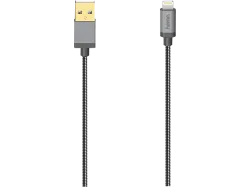 HAMA 00200501 - USB-Kabel, 75 cm, 480 MBit/s, Schwarz/Silber