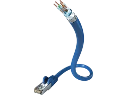 INAKUSTIK 925001 - Netzwerkkabel, 1 m, Cat-7, 10 Gbit/s, Blau