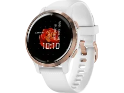 GARMIN Venu 2S - GPS-Smartwatch (Breite: 18 mm, Silikon, Rosegold/Weiss)