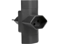 Schönenberger Abzweigstecker 3xT13, schwarz