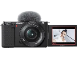 SONY Alpha ZV-E10L APS-C spiegellose Kamera mit Wechselobjektiv und 16-50 mm f/3.5-5.6 Power Zoom Kit-Objektiv (Schwenkbarer Bildschirm, 4K Video, Real-Time Augen Autofokus)