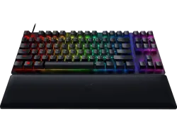 RAZER Huntsman V2 Tenkeyless - Gaming Tastatur, Kabelgebunden, QWERTZ, (TKL), Mechanisch, Razer Linear Optical Switch (Rot), Schwarz