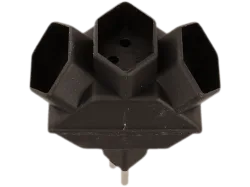 S-ELECTRO Abzweigstecker 04.500.2SZ schwarz, 3xT13