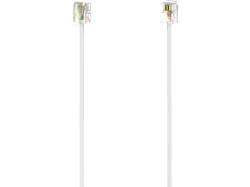 Hama Telefon (analog) Anschlusskabel [1x RJ11-Stecker 6p4c - 1x RJ11-Stecker 6p4c] 10 m Weiß