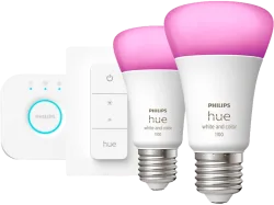 PHILIPS HUE Starter-Kit E27 Beleuchtungsset Weisses und farbiges Licht