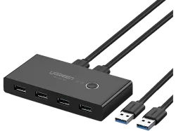UGREEN 2x4 Sharing Switch Box 30768 USB 3.0 for 2 PCs,Black