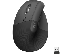Logitech Lift Left Vertical Ergonomic Mouse Ergonomische Maus Bluetooth®, Funk Optisch Graphite 6 Tasten 4000 dpi