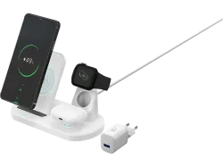 ISY IWQ-2020 20W Wireless FC 3 in 1 - Kabellose Ladestation (Schwarz)