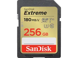 SANDISK Extreme SD Card 256GB Speicherkarte – Speicherkarte/SD Karte/MicroSD Karte