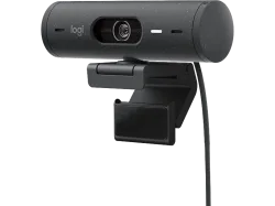 Logitech Brio 500 Full HD-Webcam Klemm-Halterung, Stereo-Mikrofon, Integrierte Abdeckblende