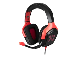 KONIX - Naruto KX AKATSUKI HEADSET Kopfhörer Kabelgebunden Kopfband Gaming Schwarz, Rot, Rot Bunt