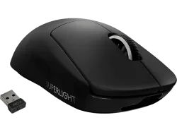 Logitech, LOGITECH PRO X SUPERLIGHT - Gaming Maus, Kabellos, Optisch mit Leuchtdioden, 25600 dpi, Schwarz