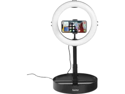 hama 00004658 LED-Ringleuchte SpotLight FoldUp 102 II, Set für Smartphones, faltbar