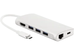 LMP USB-C mini Dock - Dockingstation (Silber)