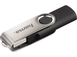 HAMA Rotate - USB-Stick (64 GB, Schwarz/Silber)