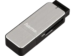 HAMA 123900 SD/MIC-SD USB3 ALU SILVER - Kartenleser (Silber/Schwarz)