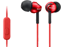 Sony MDR-EX110AP In Ear Kopfhörer kabelgebunden Stereo Rot Headset Handy