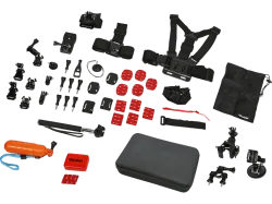 ROLLEI 21643 - Actioncam Zubehör Set (Schwarz, rot)