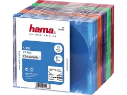 Hama CD Hülle Slim 00051166 1 CD/DVD/Blu-Ray Transparent-Blau, Transparent-Orange, Transparent-Violett,