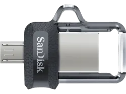 SanDisk - Ultra® Dual USB Drive - m3.0 256GB, USB 3.0 USB-Speicherstick, Transparent, 256 GB