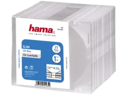 HAMA 51165 CD SLIM BOX CLEAR - CD-Leerhüllen (Transparent)