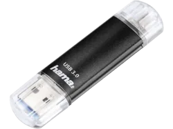 HAMA 123999 Laeta Twin - USB-Stick (32 GB, Schwarz)